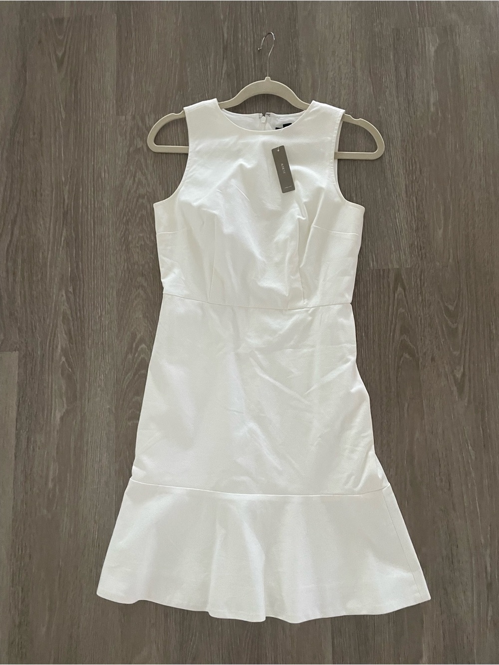 J. Crew White Sleeveless Fit-and-Flare Midi Dress WORK/BRIDE SZ 2